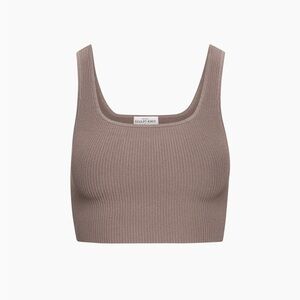 Aritzia Babaton Sculpt Knit Squareneck Cropped Tank